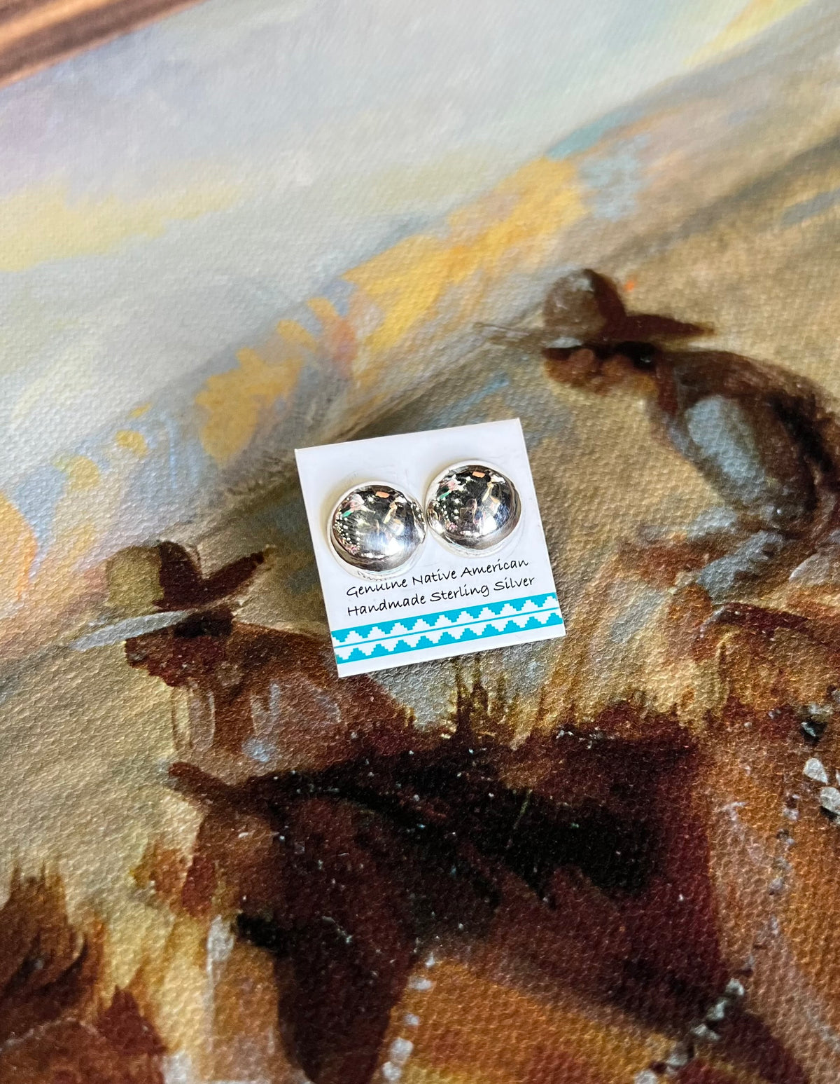 Sterling Silver Button Post Earrings
