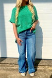 Super High Rise Split Seam Wide Leg Jeans