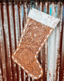 Tooled Leather & Cowhide Stocking