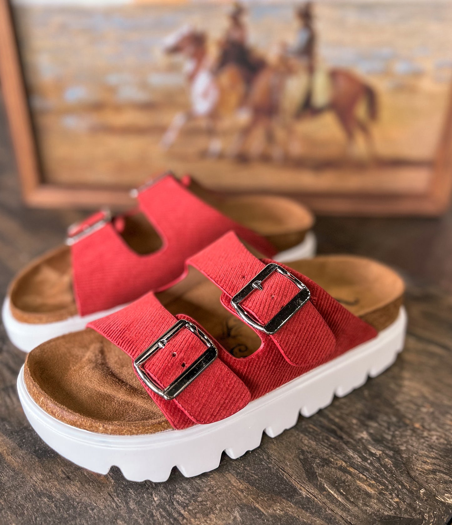 The Jazmin Platform Sandals *Red
