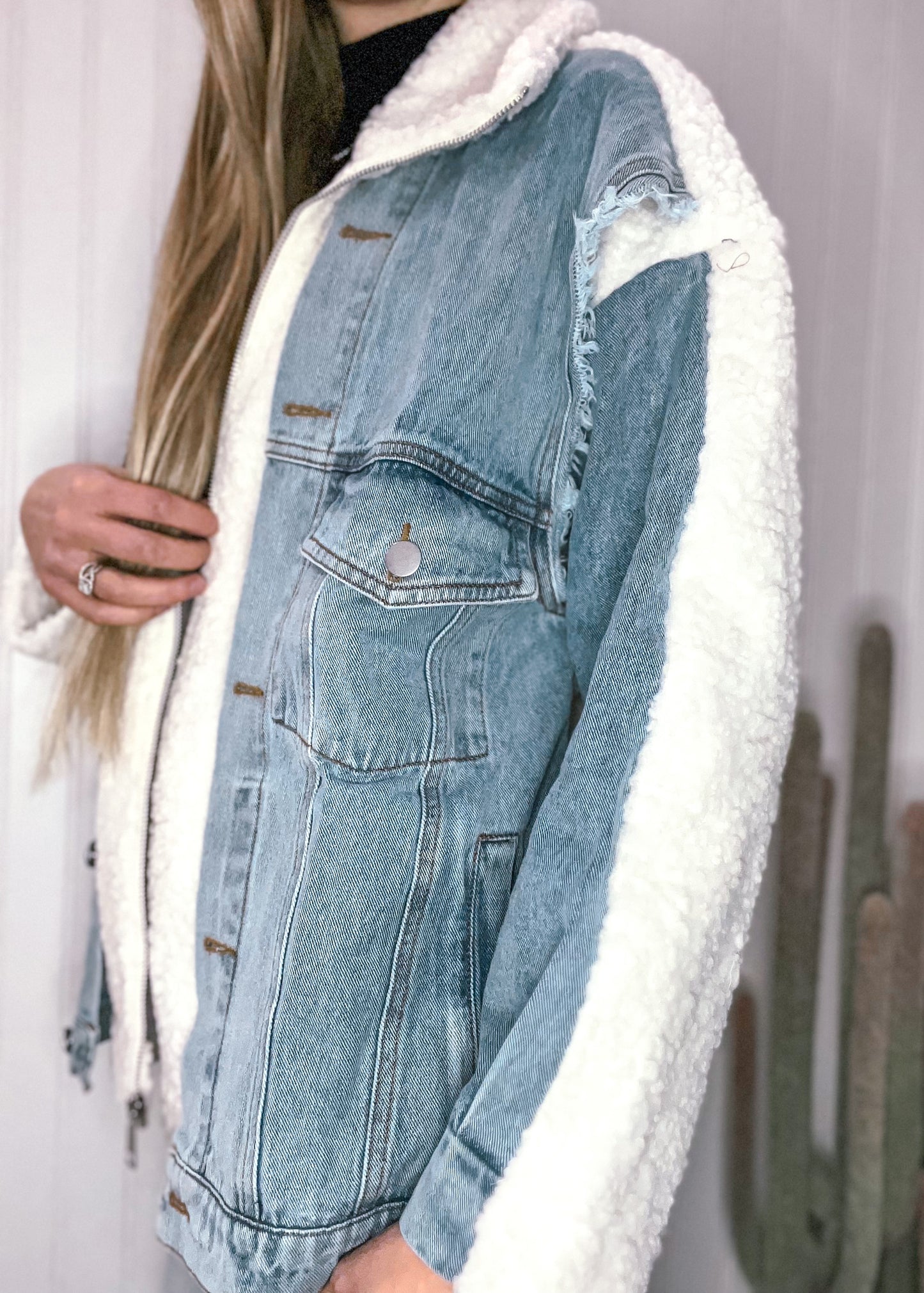 Denim Front Sherpa Jacket
