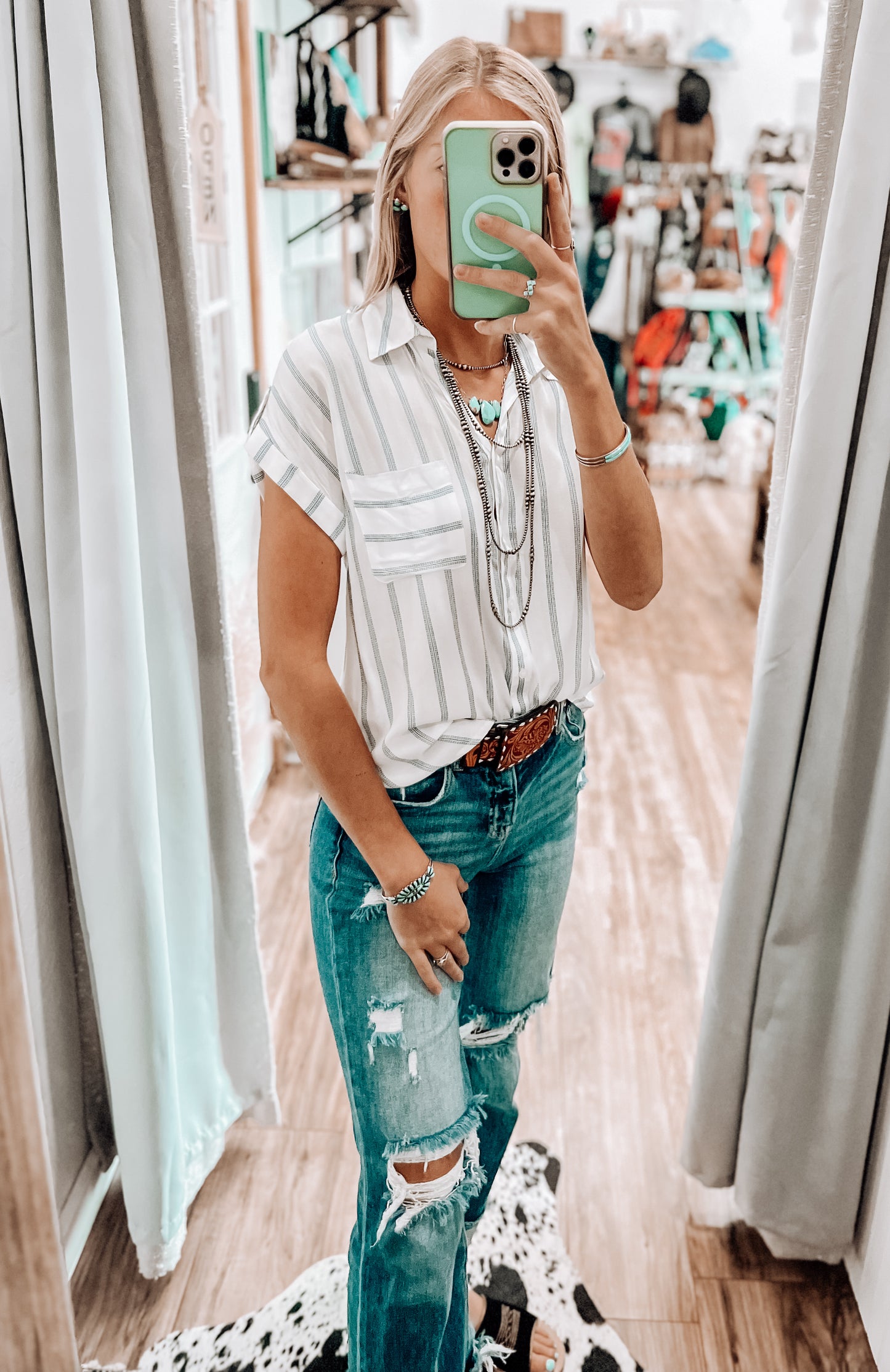 Trista Top *Navy