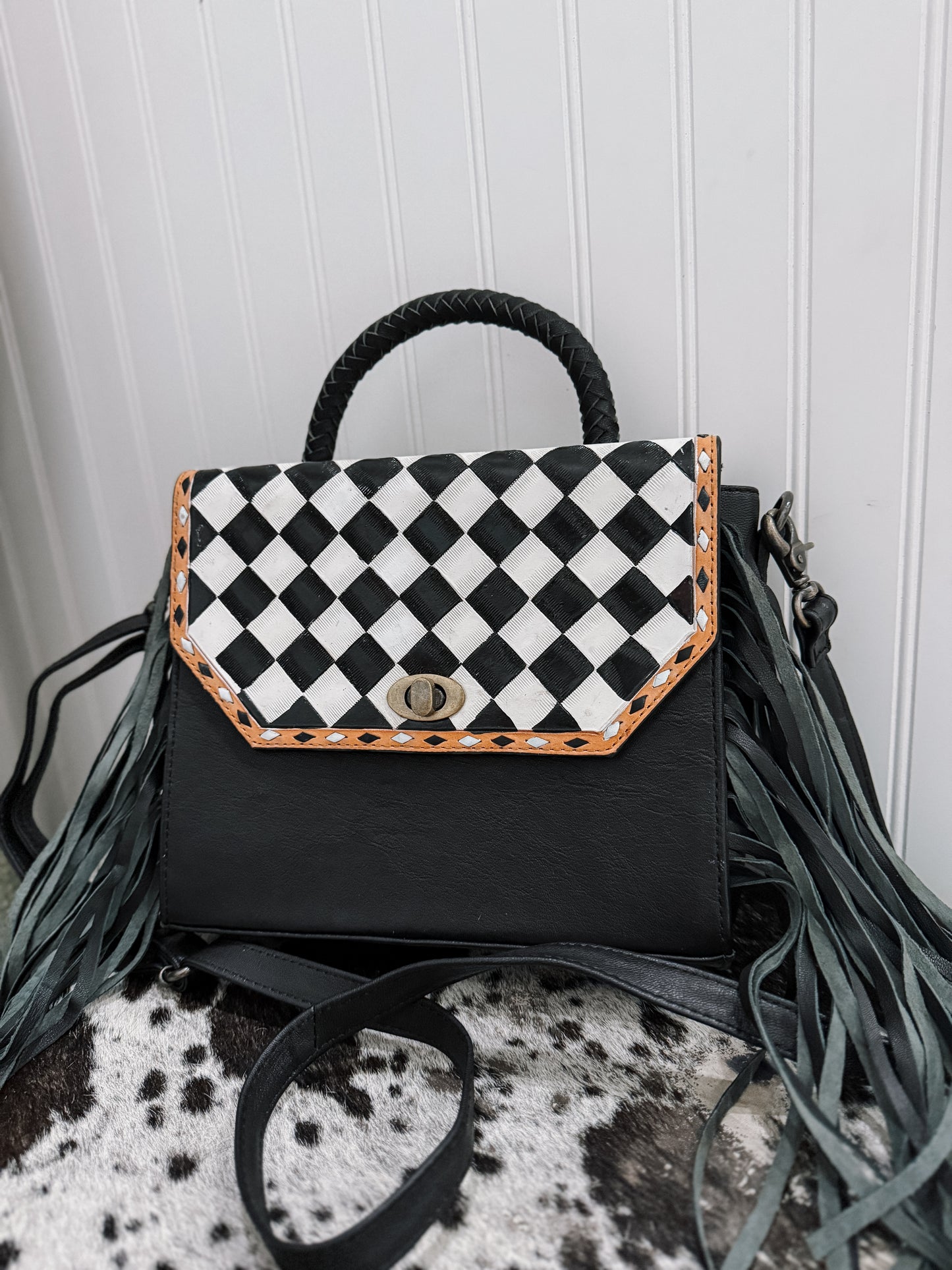 Checkered Dreams Crossbody Clutch Purse