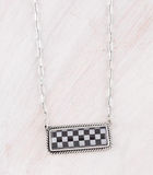 Checkered Bar Necklace