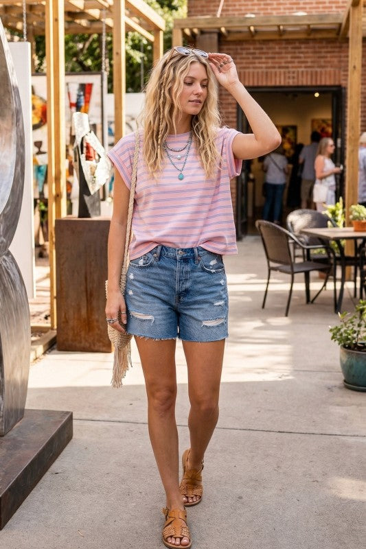 Pink Skies Cap Sleeve