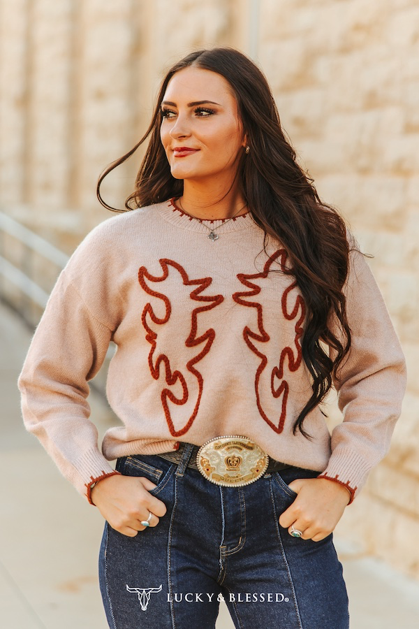 Knit Boot Stitch Sweater