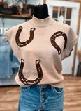 Horse Shoe Sweater Vest