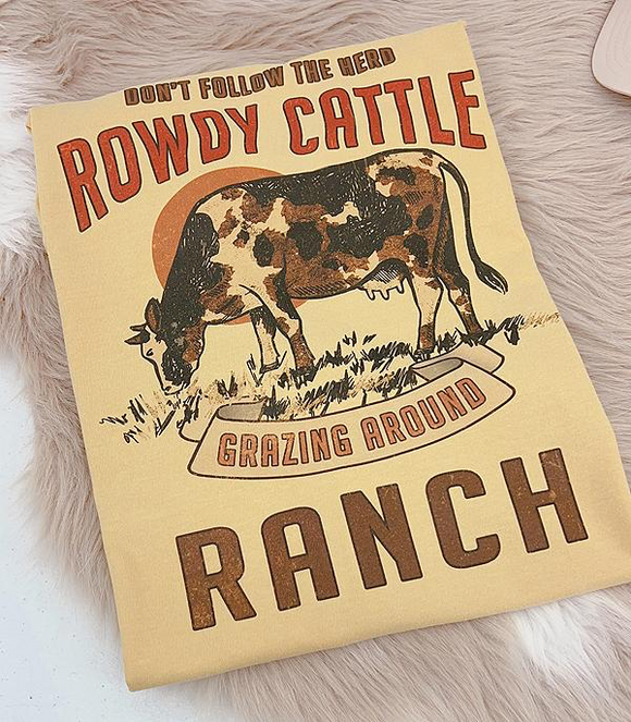 Rowdy Cattle Ranch Graphic Tee