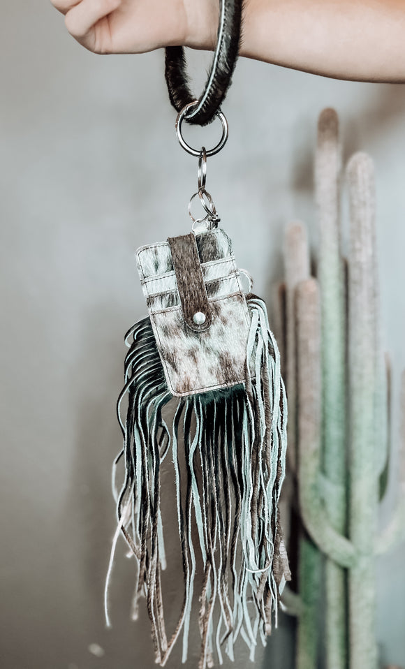 Cowhide Card Holder Fringe Bangle