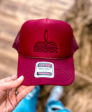 Boot Stitch Trucker Hat *Maroon