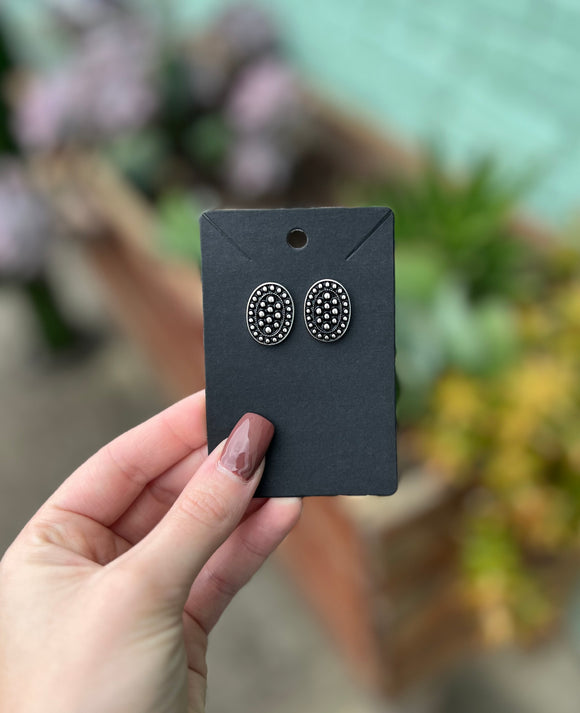 Oval Concho Studs