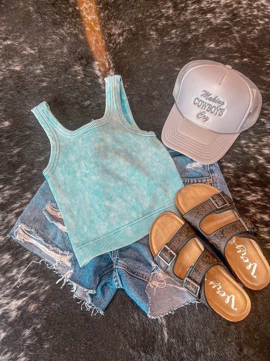 The Zadie Tank *Icy Blue