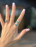 Authentic Sterling Silver Turquoise Twist Ring