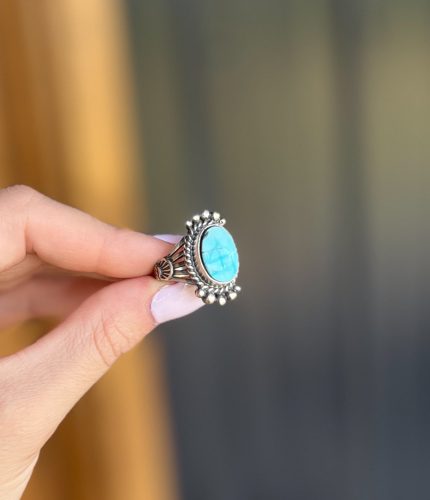 Golden Hills Turquoise Ring *Size 7
