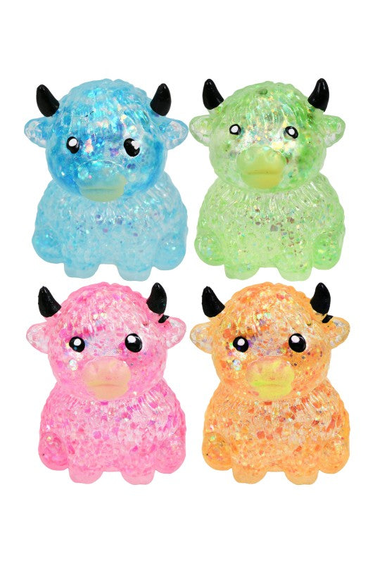 Highlander Cow Glitter Maltose Squishy