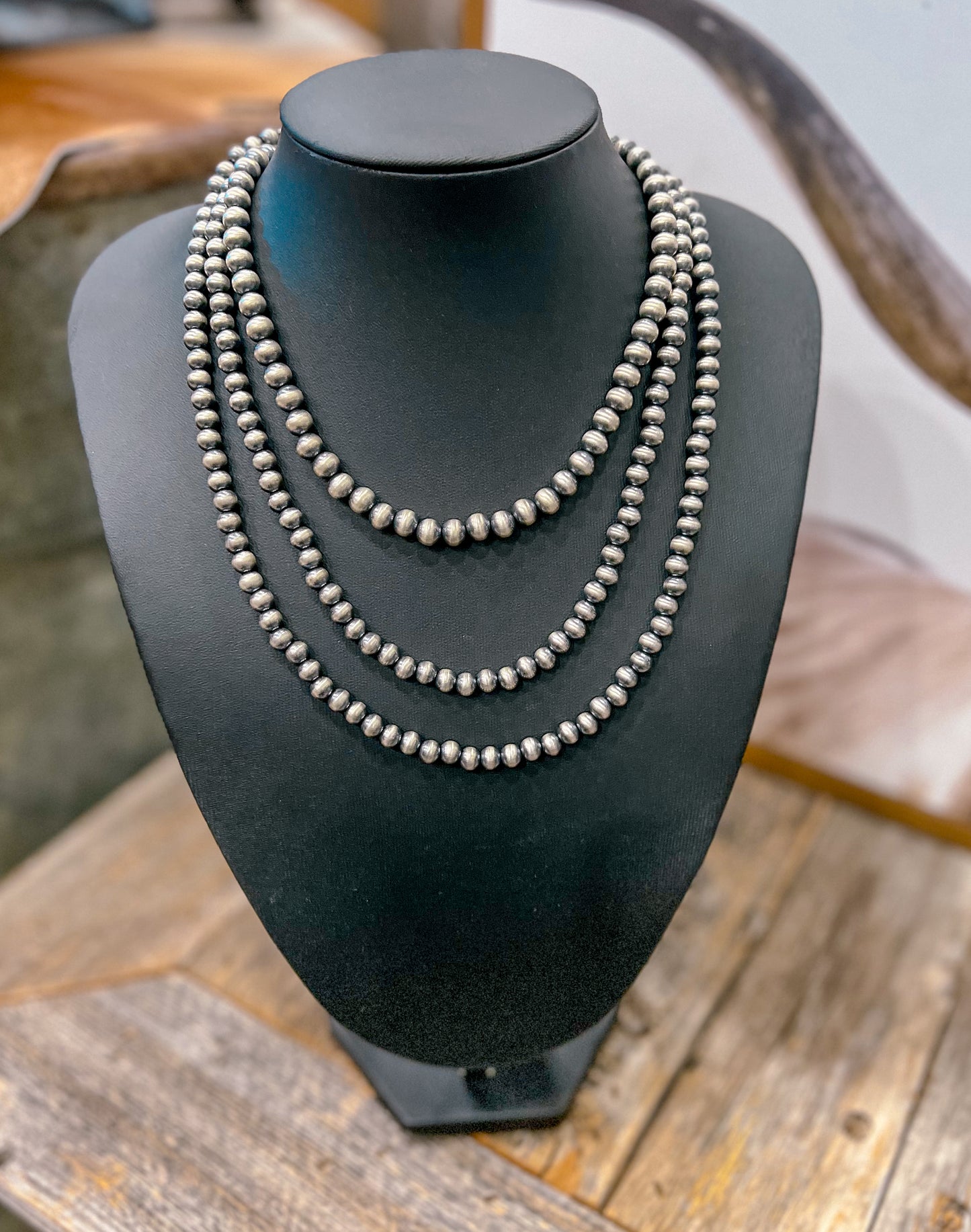 6MM 18” Sterling Silver Pearls
