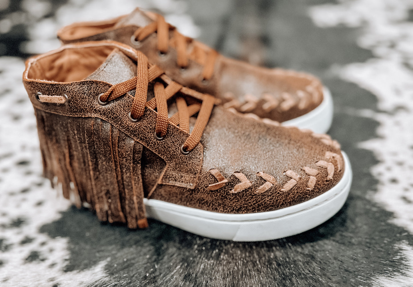 Cheyenne Leather Fringe Sneakers