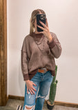 The Darla Two Tone Sweater *Brown