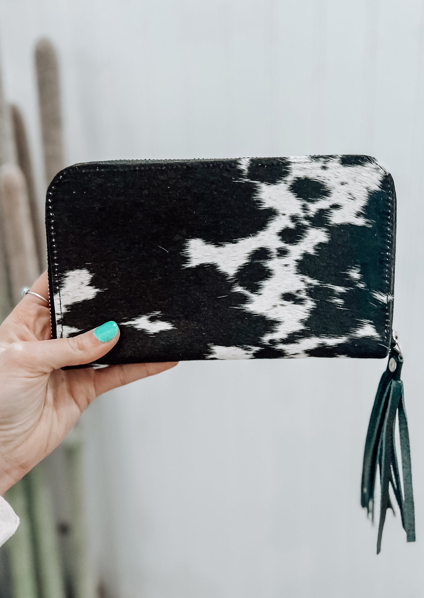 Black & White Cowhide Wallet