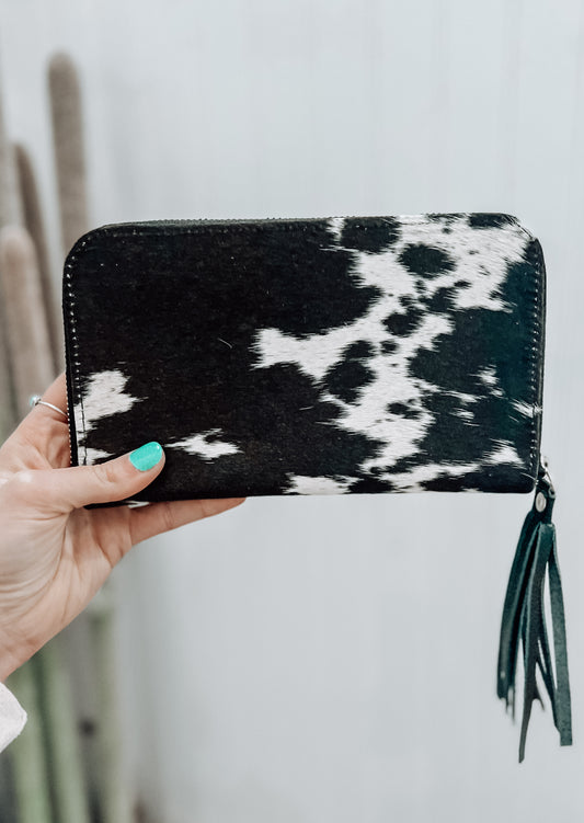 Black & White Cowhide Wallet