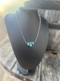 3 Stone Green Turquoise Necklace