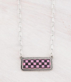 Checkered Bar Necklace