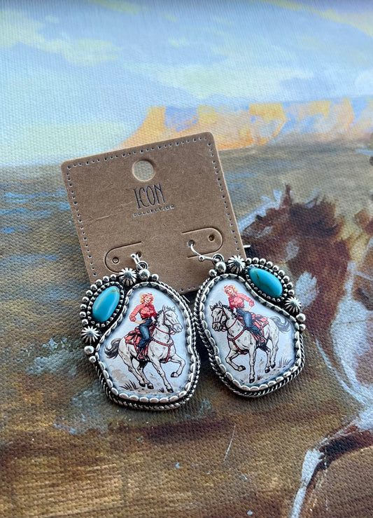 Vintage Cowgirl Earrings