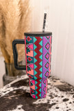 Purple Vintage Geo Tumbler