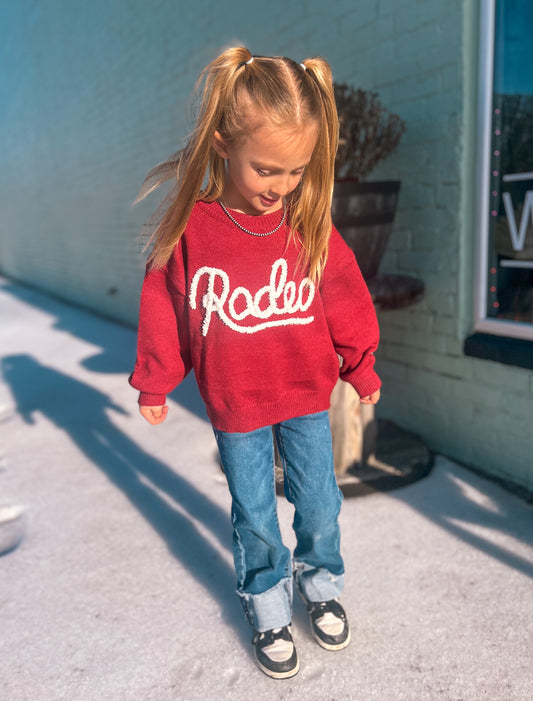 Red Rodeo Sweater- Toddler/Kids