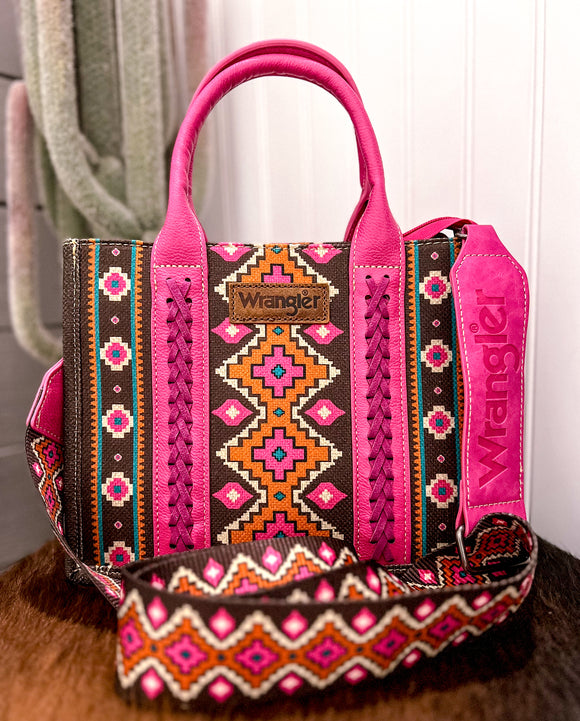 Wrangler Aztec Mini Crossbody- Pink