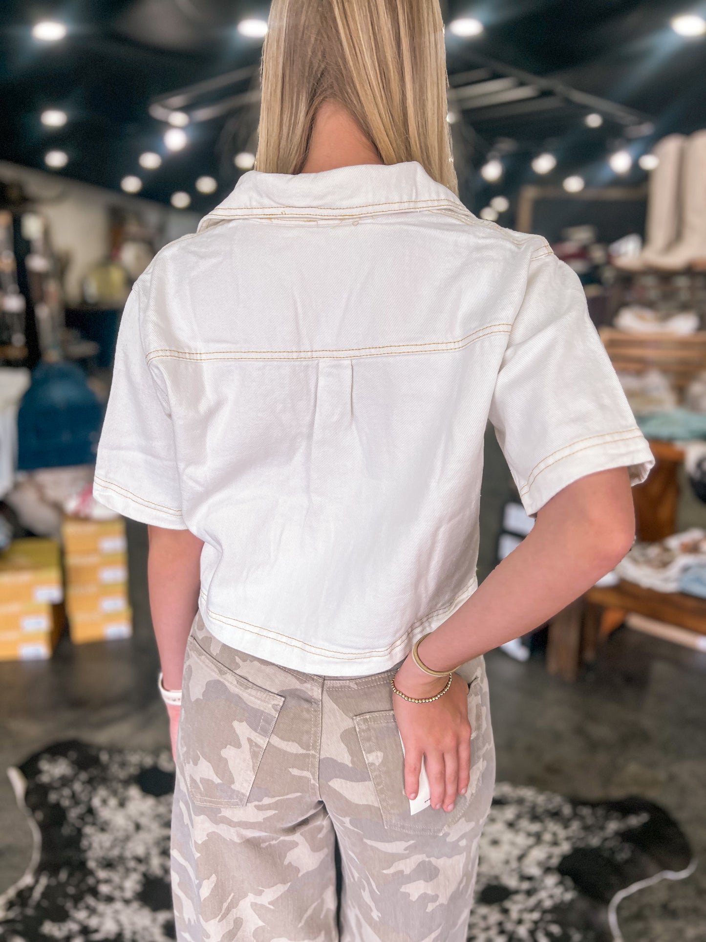 The White Horse Denim Top