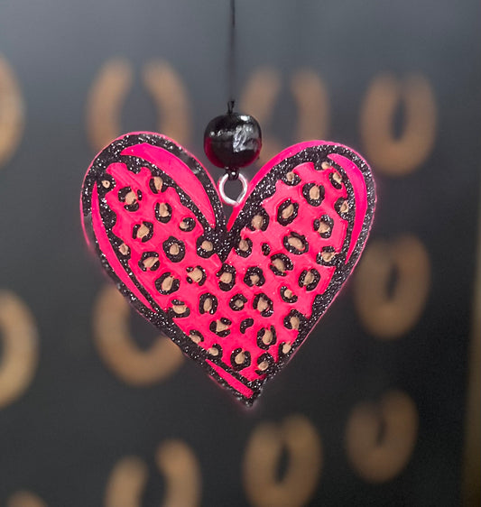 Cheetah Heart Freshie- Naked Cactus