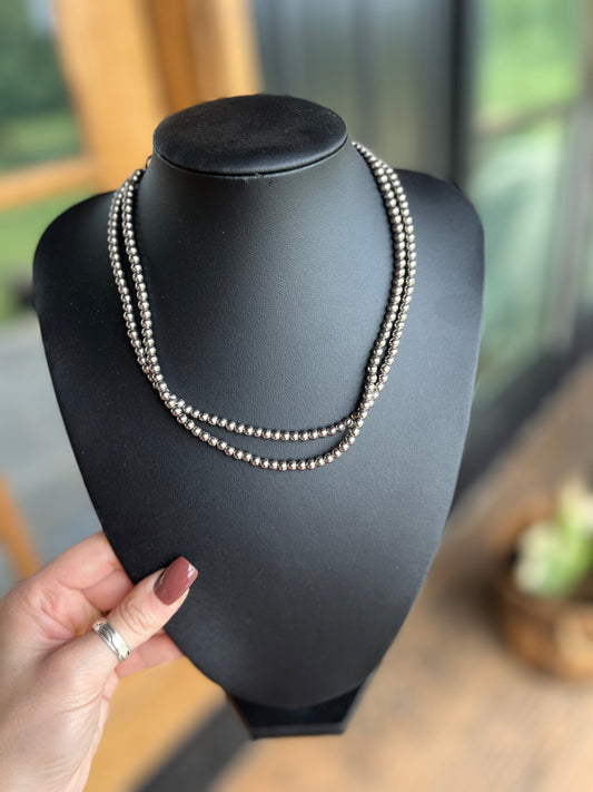 Silver Plated Pearls Necklace