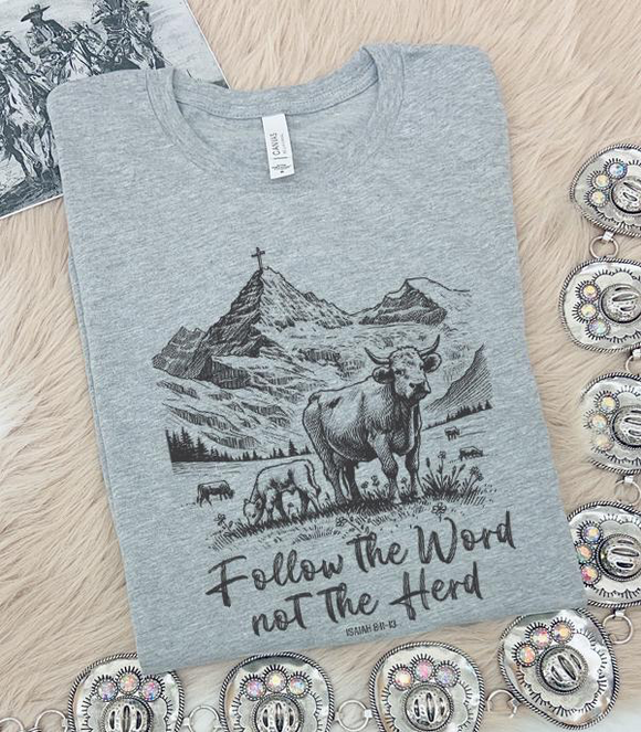 Follow The Word Graphic Tee *Gray