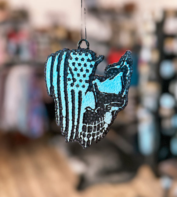 Flag skull Freshie- Black Ice