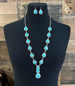 Turquoise Y Necklace