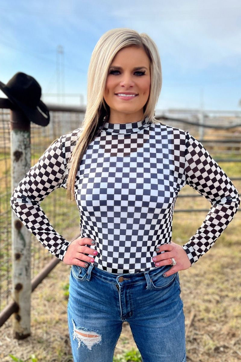 Round The Track Mesh Top