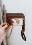 Trinity Ranch Cowhide Key Ring Card Case