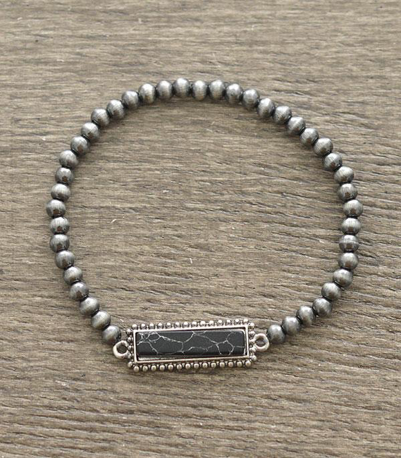 Bar Navajo Pearl Bead Bracelet