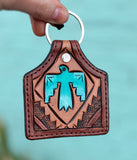 Thunderbird Cowtag Keychain