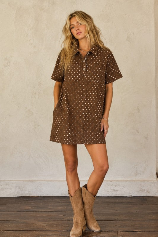 The Saddle & Spots Denim Dress