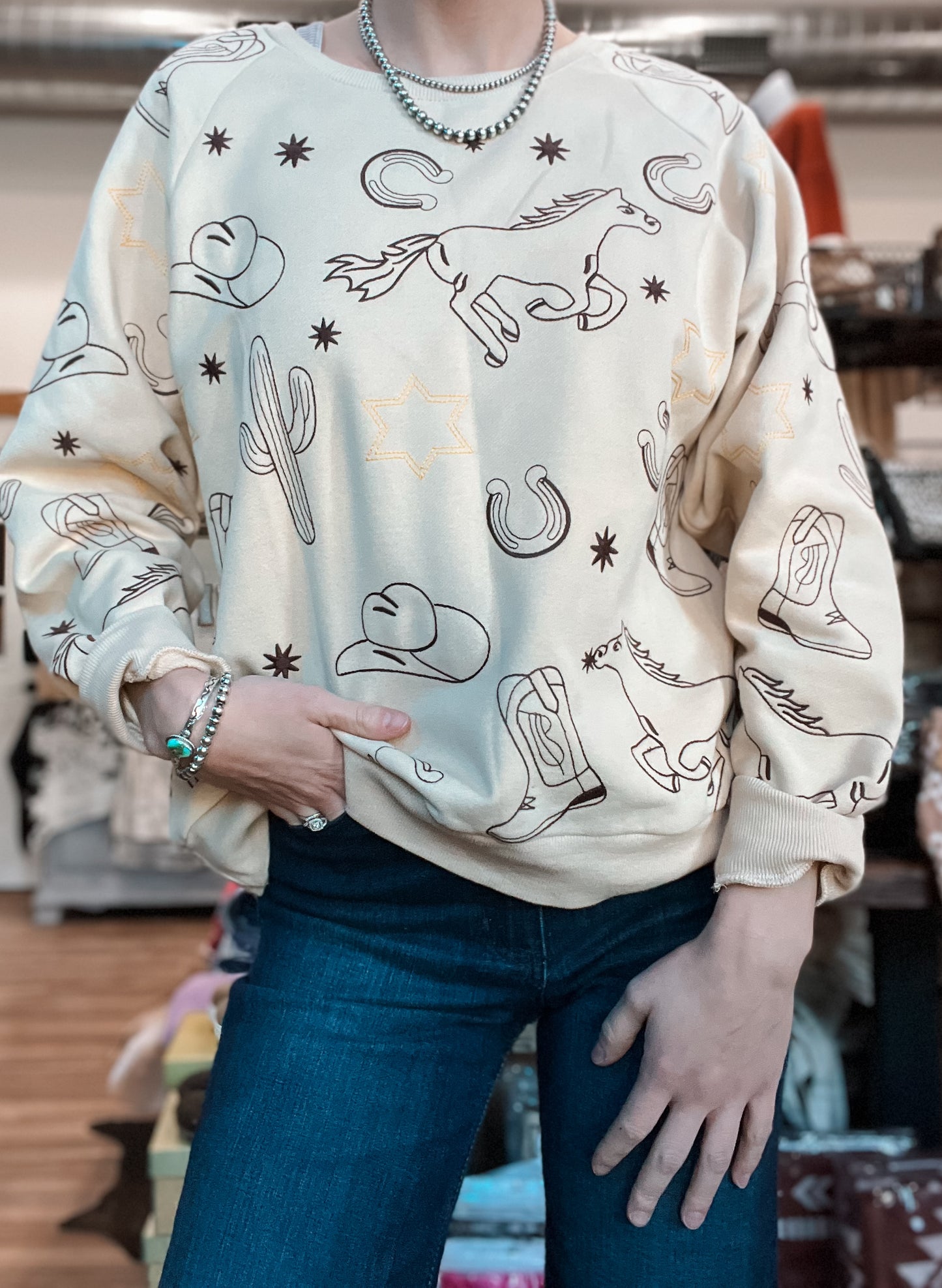 Maddie Embroidered Sweatshirt