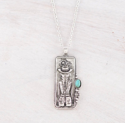 Cowgirl Turquoise Accent Necklace