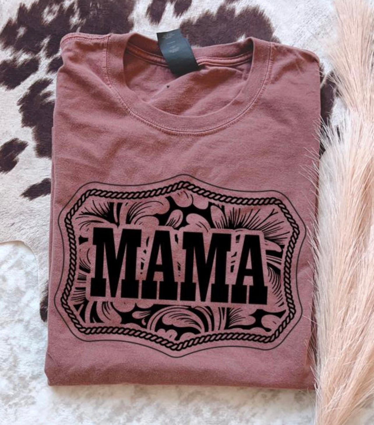 Mama Floral Tooled Graphic Tee