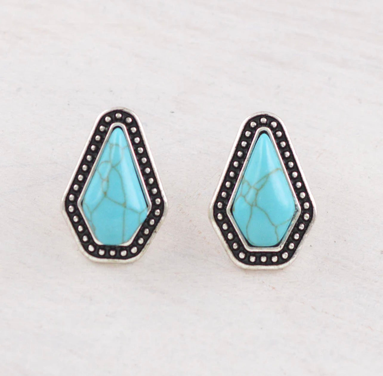 Turquoise Semi Stone Earrings