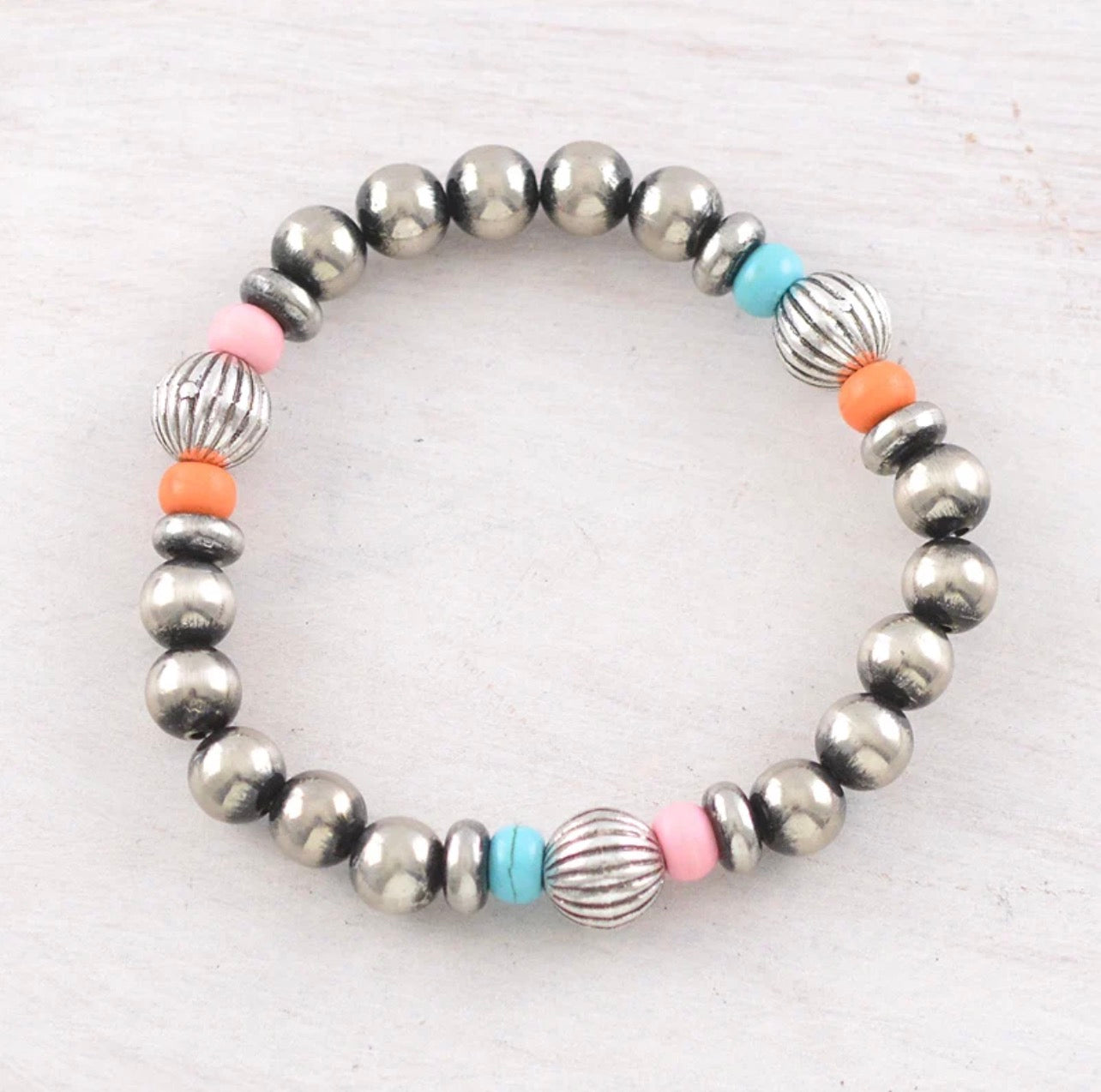 Aztec Barrel Navajo Pearl Bead Bracelet Set