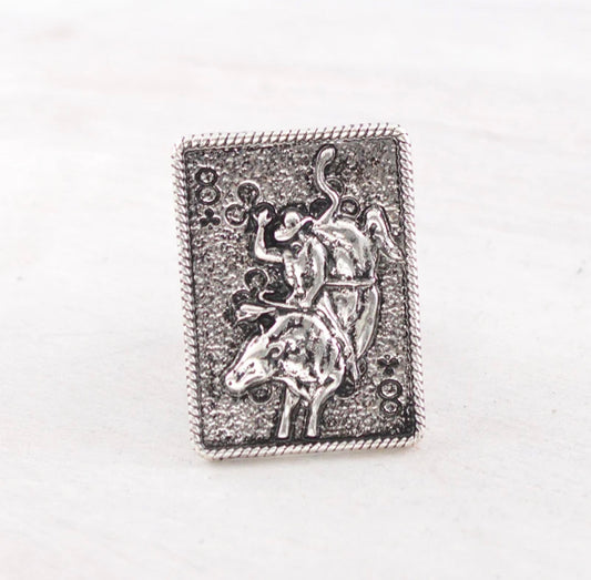 Cowboy Card Statement Ring