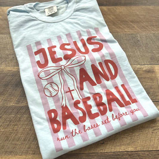 Jesus & Baseball Comfort Colors Graphic Tee