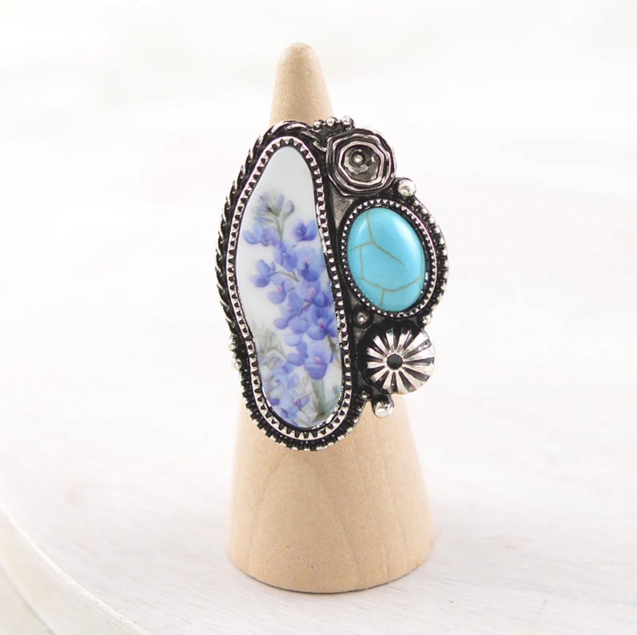 Blue Bonnet Turquoise Semi Stone Ring