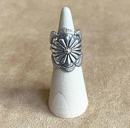 Scalloped Concho Cuff Ring